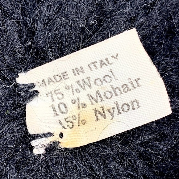 70's Italian mink tail mohair wool beaded beret winter hat - Picture 4 of 14